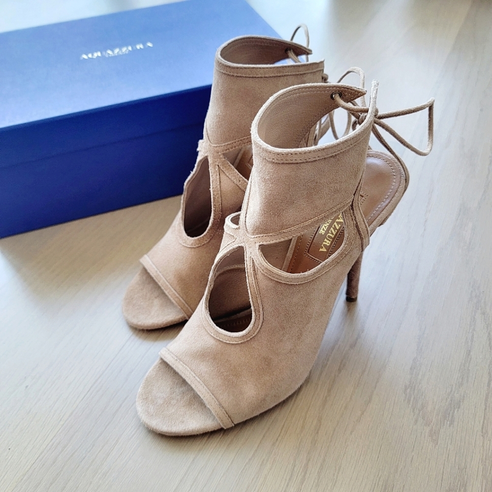 BNIB Aquazzura nude Sexy Thing high heel sandals